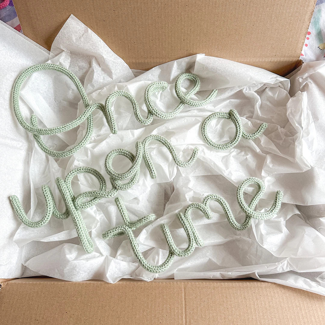Once upon a time - Knitted wire sign | Etsy (US)