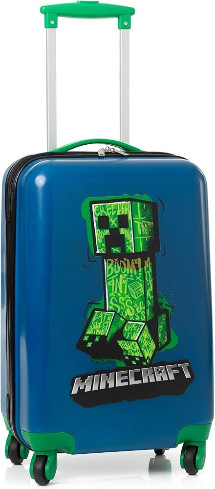 Minecraft Cabin Suitcase Kids | Boys Girls Teens Game Villain Creeper Blue Small Hard Cover Carry... | Amazon (US)