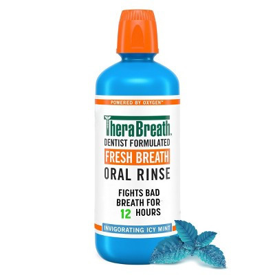 TheraBreath Fresh Breath Mouthwash Alcohol-Free - Icy Mint - 33.8 fl oz | Target