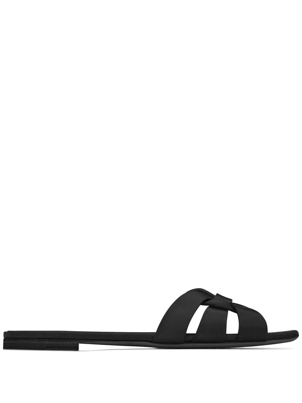 strappy leather flip flops | Farfetch Global
