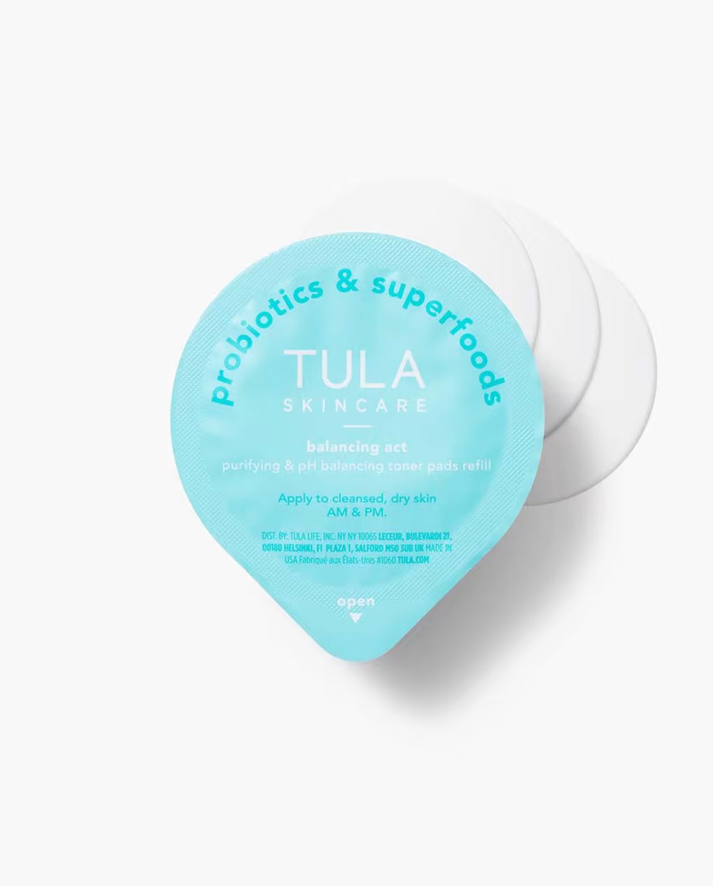 purifying & pH balancing biodegradable toner pads refill | Tula Skincare