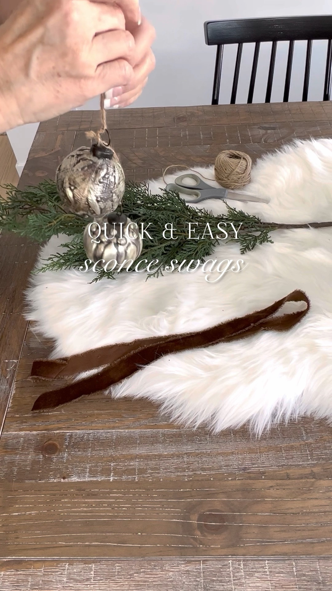 A swag is so easy to make with a long cedar stem, a couple ornaments or bells and a bit of ribbon. Change your look yearly with different ornaments and ribbon.

#LTKHoliday #LTKSeasonal #LTKHome
