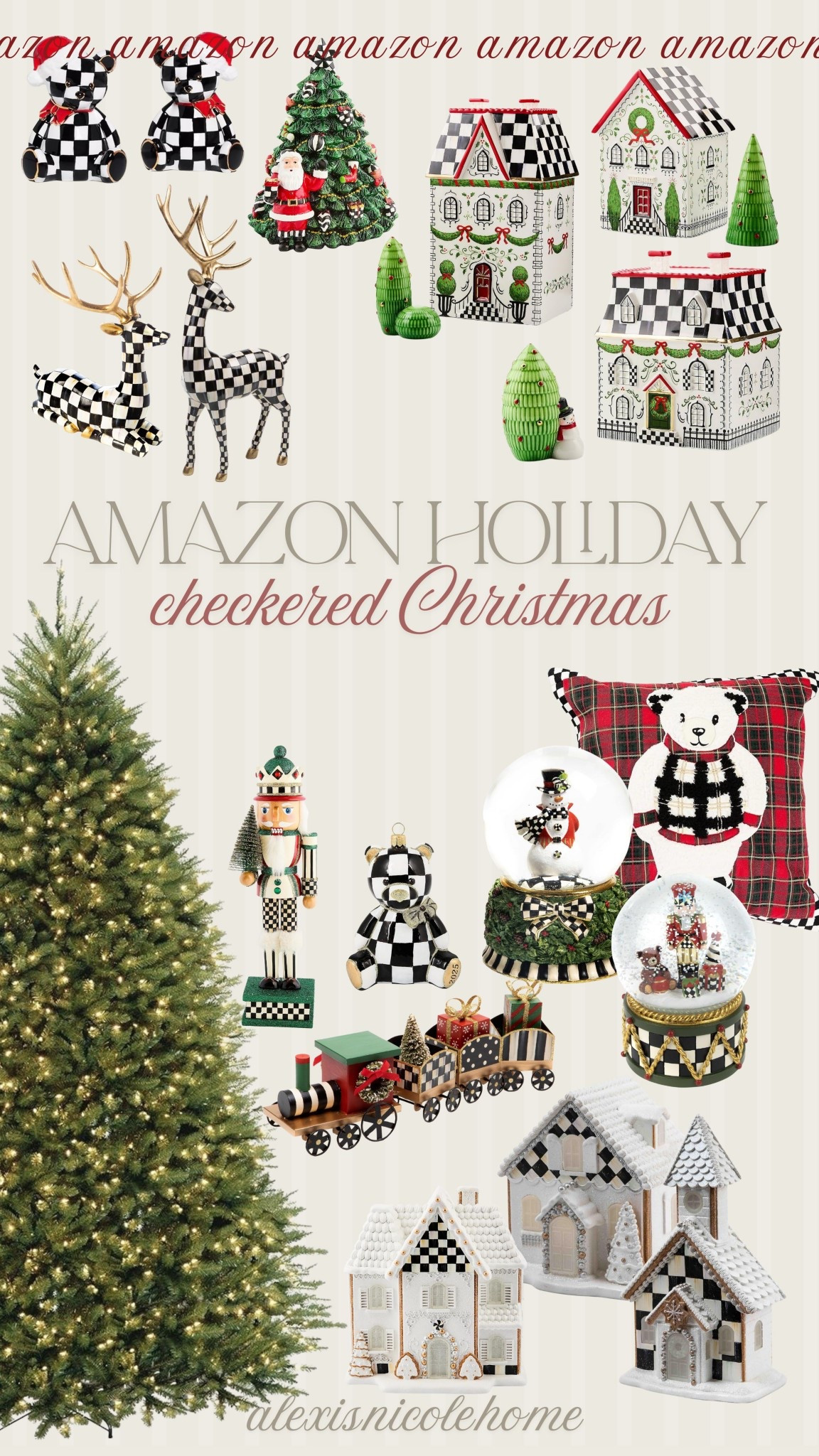 It's a MacKenzie Childs checkered holiday 😍🎄 the prettiest finds on Amazon!! We have a few of her things and I'm obsessed!! 

#LTKHome #LTKHoliday #LTKSeasonal
