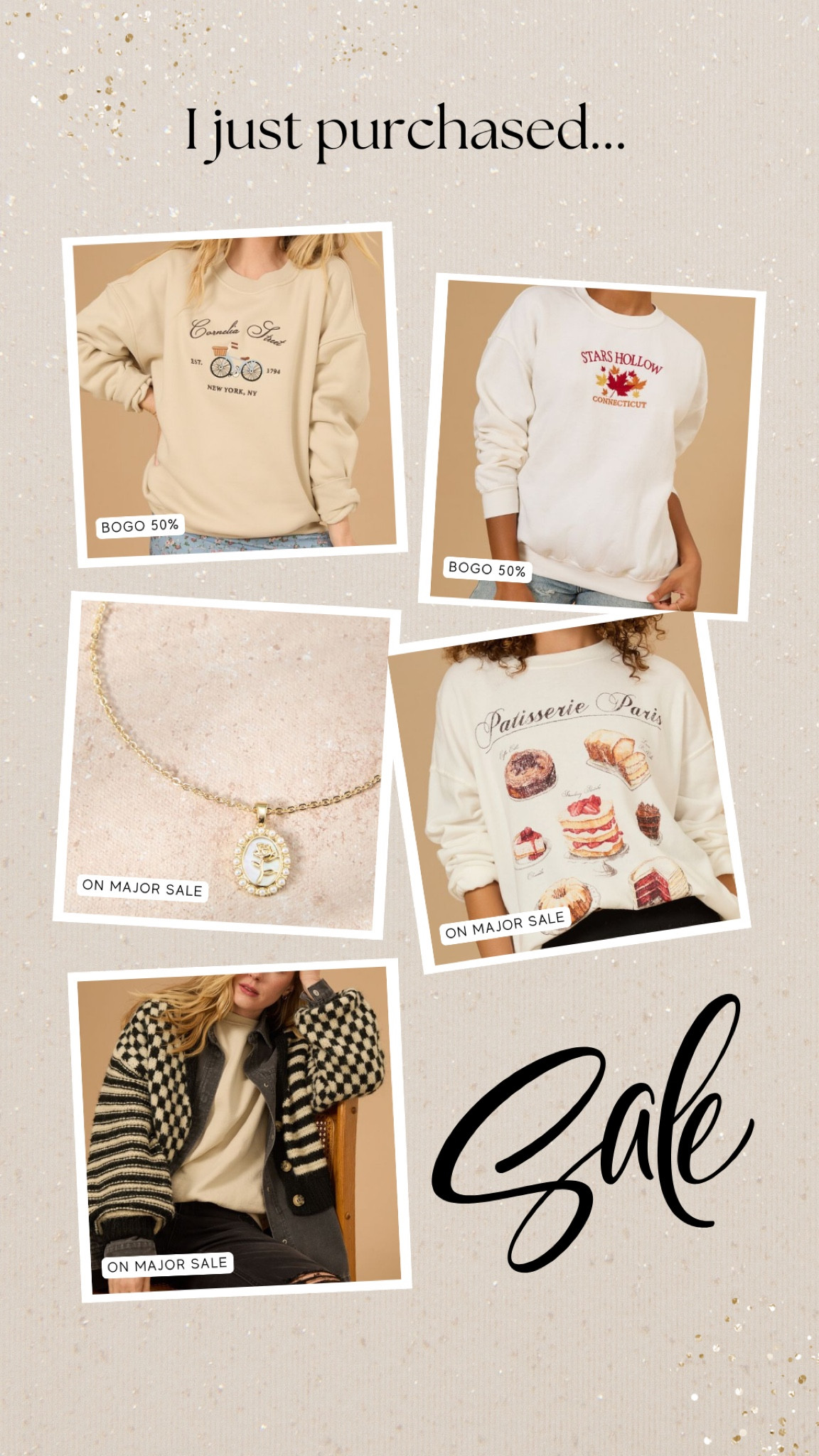 Altar’d state on sale 
Fall clothes 
Eras tour sweatshirt 
Gilmore girls sweatshirt
Stars hollow
Graphic sweatshirt 
Cardigan 
Fall outfits 

#LTKFindsUnder50 #LTKSeasonal #LTKSaleAlert