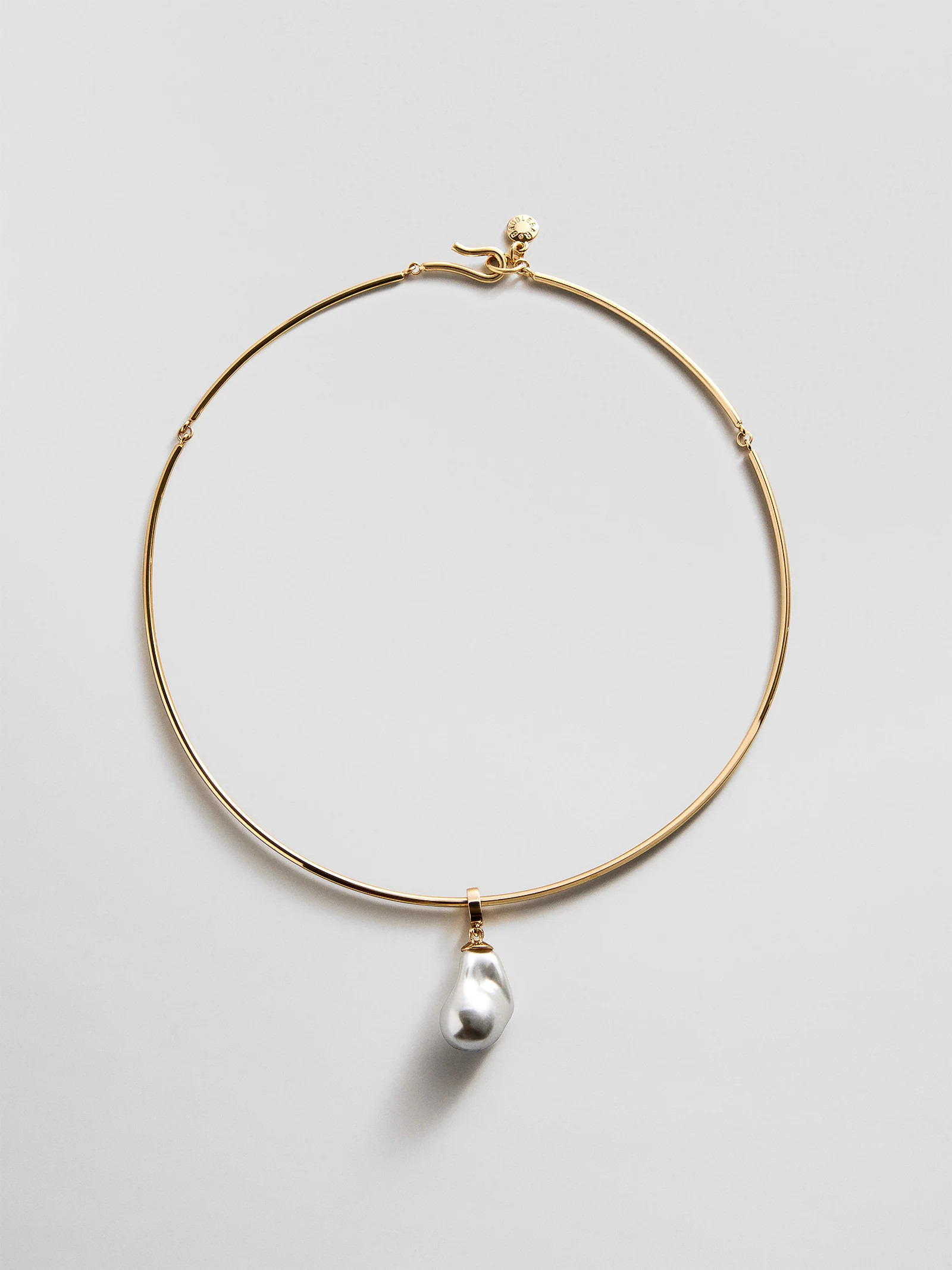 Teagan Pearl Collar Necklace - Gold/Pearl | BaubleBar