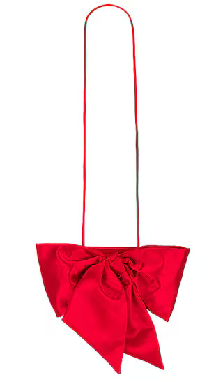 Violet Bow Crossbody Bag in Red Satin | Revolve Clothing (Global)