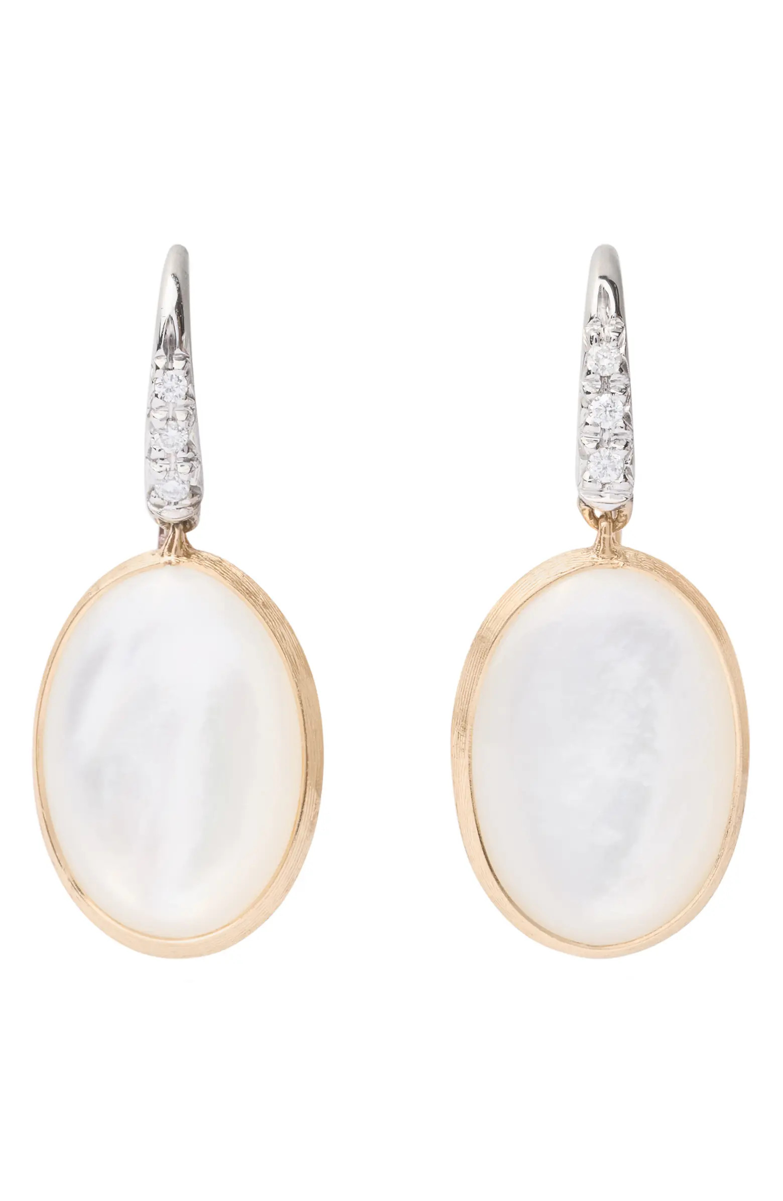 Marco Bicego Siviglia 18K Yellow Gold Diamond & Mother-of-Pearl Earrings | Nordstrom | Nordstrom