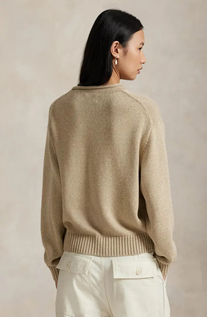 Polo Bear Rolled Neck Cotton Sweater | Nordstrom