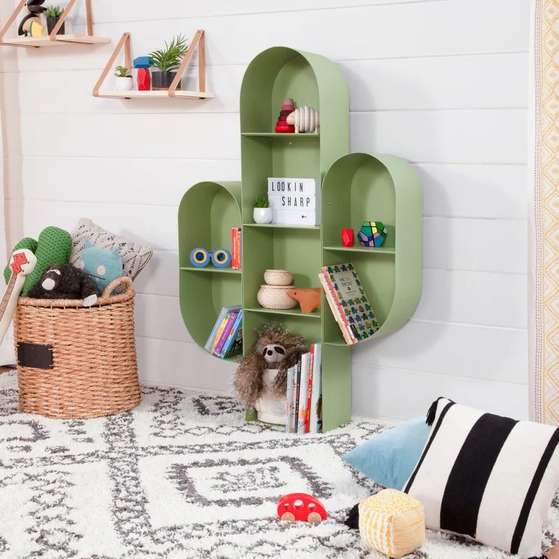 Cactus 48" H x 8" W Steel Chip Resistant Tree Bookcase | Wayfair North America