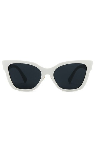 Cat Eye Sunglasses in White | Revolve Clothing (Global)
