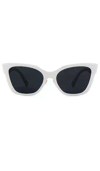 Cat Eye Sunglasses in White | Revolve Clothing (Global)
