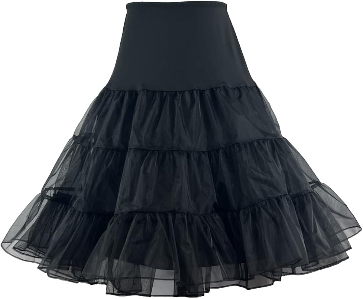 RULTA Women's 50s Vintage Petticoat 26" Crinoline Rockabilly Tutu Skirt Slip S-L… (US, Alpha, S... | Amazon (US)