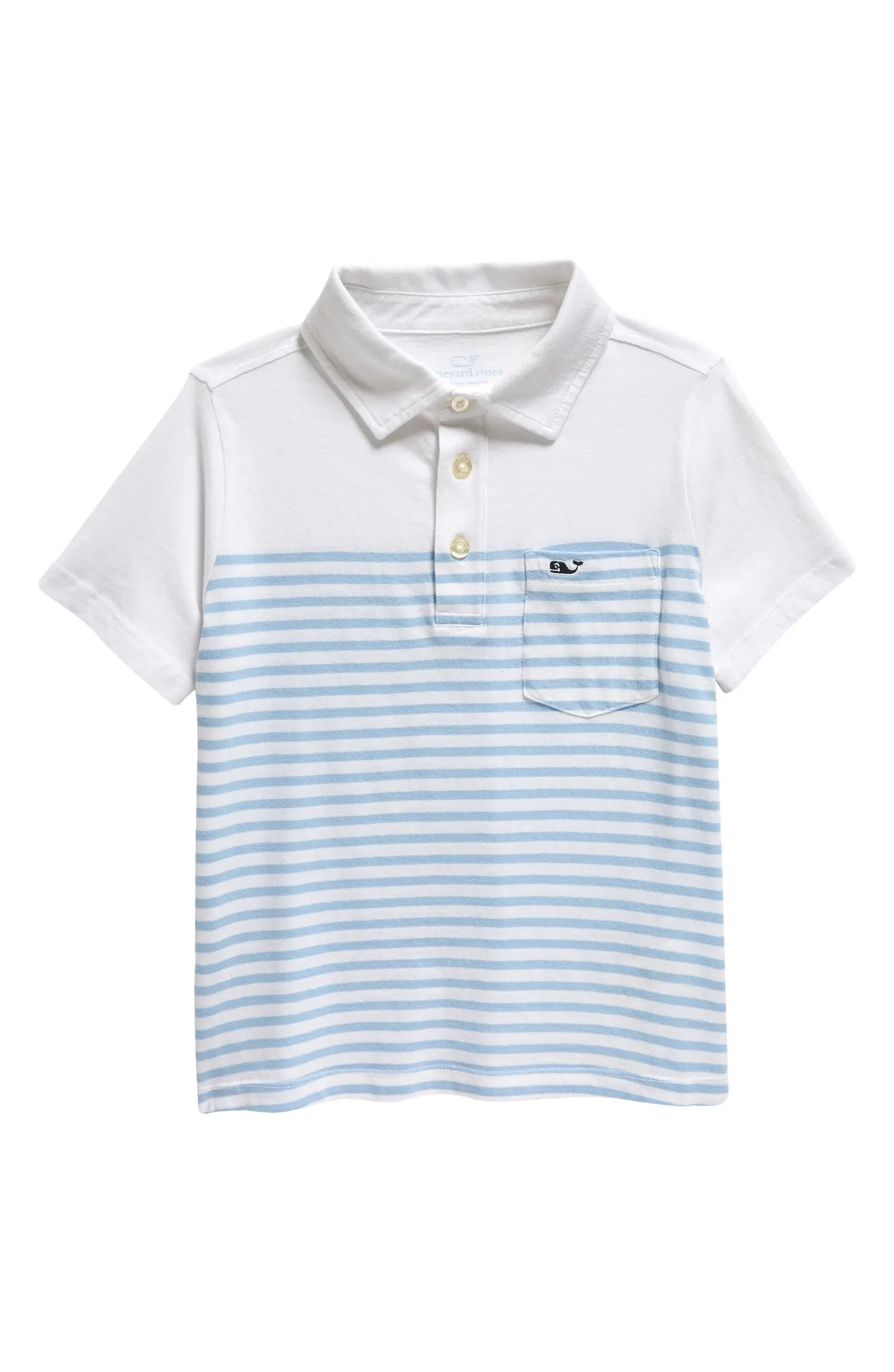 Kids' Island Stripe Pocket Polo | Nordstrom