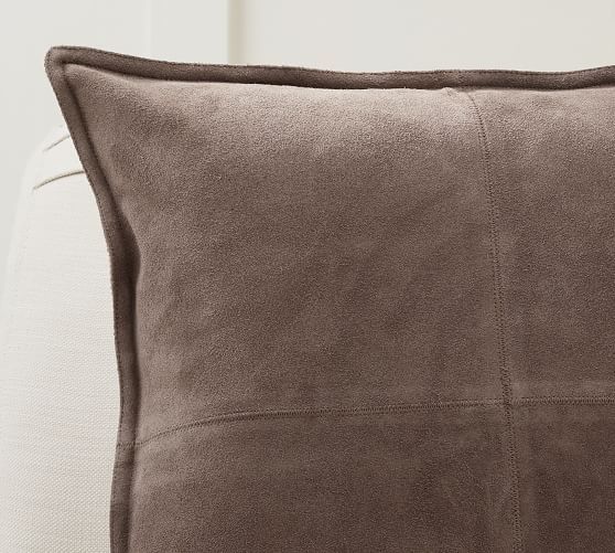 Pieced Suede Pillow Covers | Pottery Barn (US)