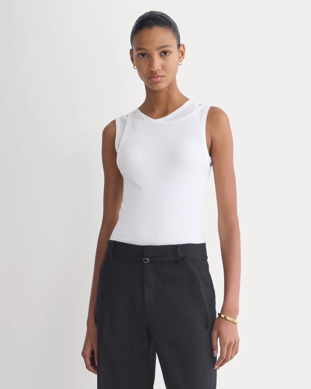 Tissue Layered Tank | White | Everlane