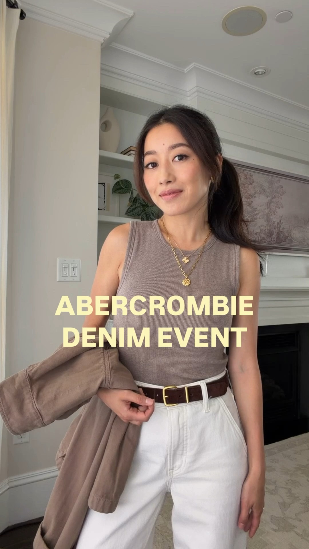 Abercrombie sale + code AFJEAN for extra 15% off 
Look 1: • Trouser Jeans 24 Short, runs bigger at waist, relaxed looser fit 
• tank top XS with built in bra, i sized up  • barn jacket XXS sleeves rolled up

Look 2: 
• 90s relaxed jeans 24 Extra Short -

Look 3: • Sloane pants 24 Short, length is longer for petites. touch of stretch in the back 
• Cotton sweater shell XXS

Look 4: • High rise wide jeans 24 Short, runs loose in waist 
• Built in bra tank top XS, fyi for the white color the bottom part is a little see through 

#abercrombiepartner @abercrombie 

*Use code AFJEAN to get an additional 15% off almost everything in stores and online at checkout from August 5, 2026 to August 10, 2026 in US/CA. Exclusions apply. See details online. Abercrombie denim, petite jeans

#LTKSaleAlert #LTKPetite