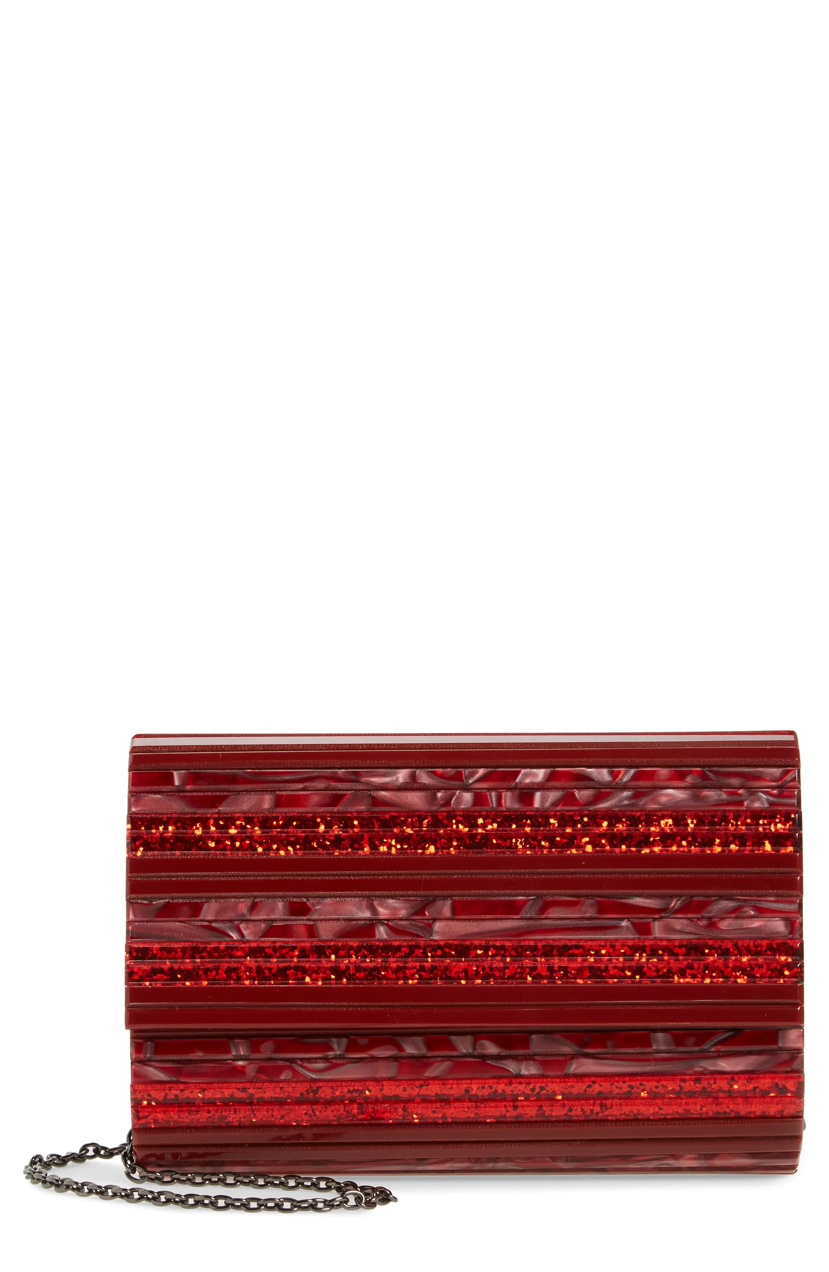 Kurt Geiger London Stripe Envelope Clutch - Red | Nordstrom