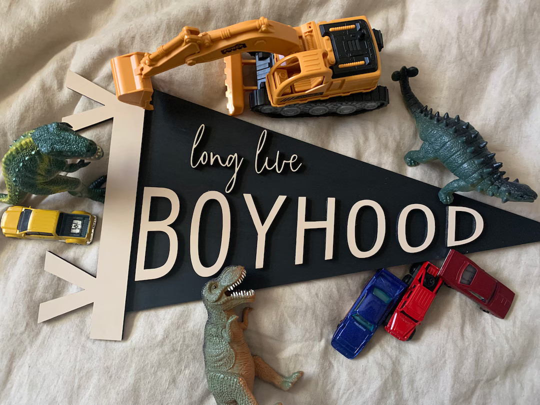Long Live Boyhood Pennant, Pennant Sign - Etsy | Etsy (US)