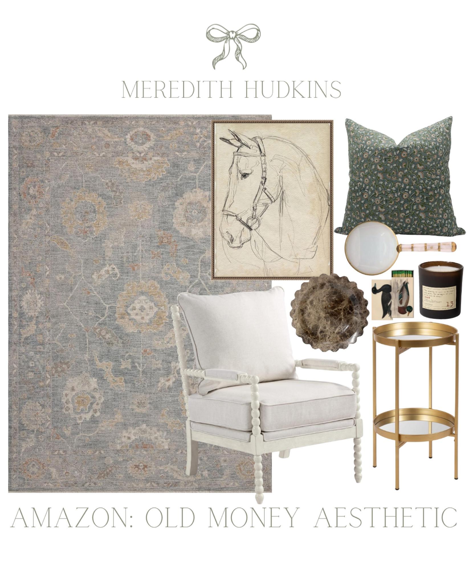 meredith hudkins, old money aesthetic, preppy style, classic home decor, timeless decor, traditional home decor, loloi rug, chris loves julia area rug, accent chair, living room, bedroom, entryway, horse art, equestrian art, framed art, candle, throw pillow, Amazon home 

#LTKSaleAlert #LTKFindsUnder100 #LTKHome
