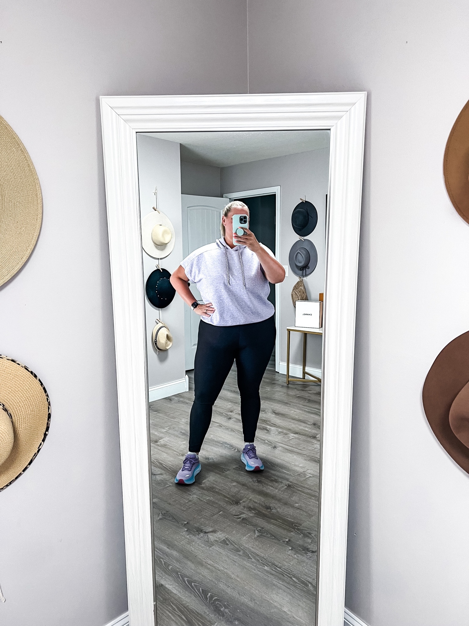 Plus size activewear outfit with leggings and sweatshirt hoodie. 

#LTKPlusSize #LTKFitness #LTKActive