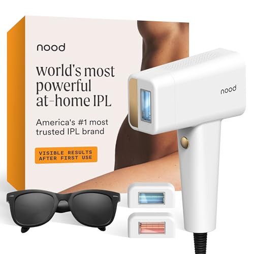 Nood™ Flasher Pro — Forbes Best Product 2026 — IPL Laser Hair Removal Device For At Home Use — Pain-Free, Permanent, Visible Results After First Use & Works Everywhere Hair Grows — Gloss White | Amazon (US)