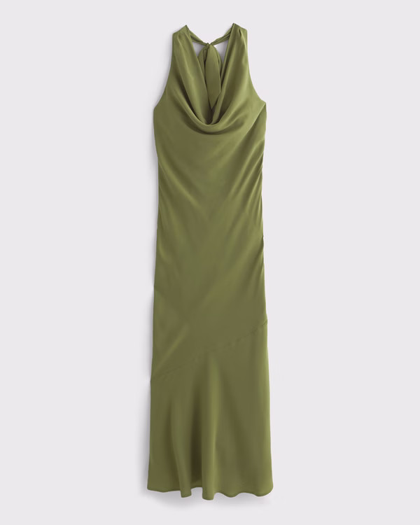 Cowl Halter Maxi Dress | Abercrombie & Fitch (US)