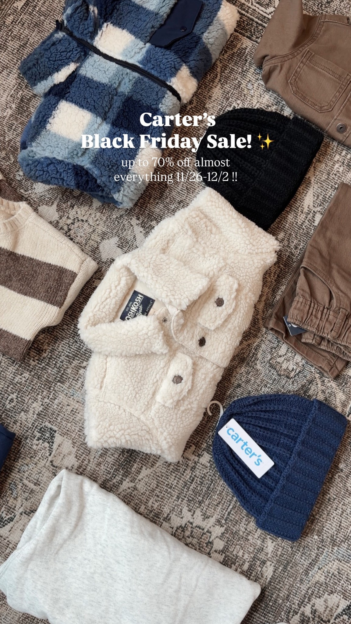 Carters Black Friday Sale! Up to 70% off almost everything! 11/26- 12/2 for Carters Black Friday!! #ad #carters @carters


#LTKKids #LTKSeasonal #LTKHoliday
