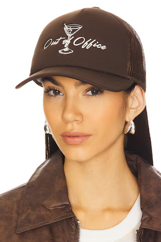 Brixton Out Of Office Netplus Trucker Hat in Pinecone Brown from Revolve.com | Revolve Clothing (Global)