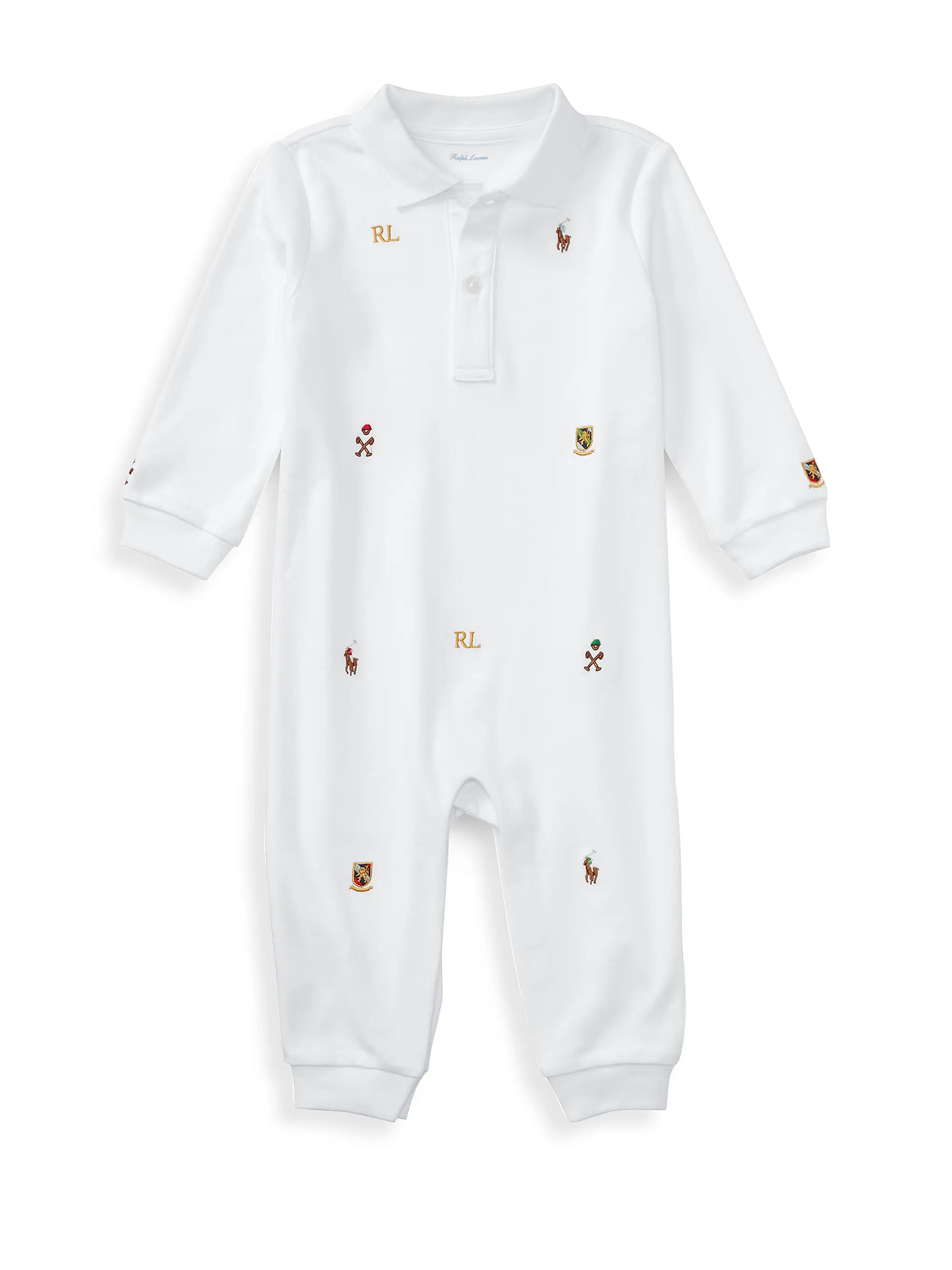 Baby Boy's Embroidered Cotton Coverall | Saks Fifth Avenue