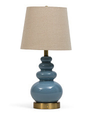 18in Shaped Ceramic Oversized Led Rechargeable Lamp | Lighting | Marshalls | Marshalls