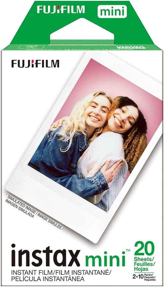 Fujifilm INSTAX Mini filme instantâneo pacote com 2 = 20 folhas (branco) para câmeras Fujifilm ... | Amazon (BR)