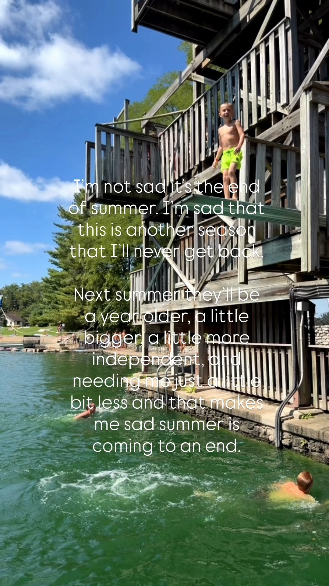 I’m not sad summer is coming to an end, I'm sad that this is another season I'II never get back. Next summer they'll be a year older, a little bit bigger, needing me just a little bit less... and that is why I'm sad summer is coming to an end….anyone relate?!

#LTKKids #LTKSwim #LTKmomlife