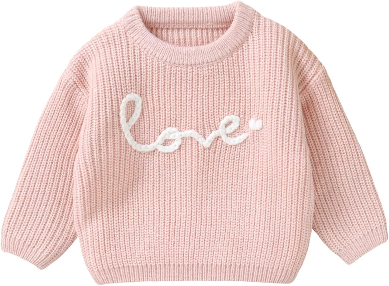 Infant Baby Boy Girl Knit Sweater Rooster Goose Embroidery Crew Neck Long Sleeve Pullover Knit Sh... | Amazon (US)