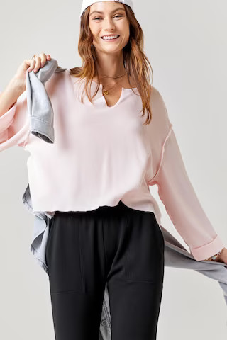 Devin Long Sleeve Slouchy Tee | Francesca's