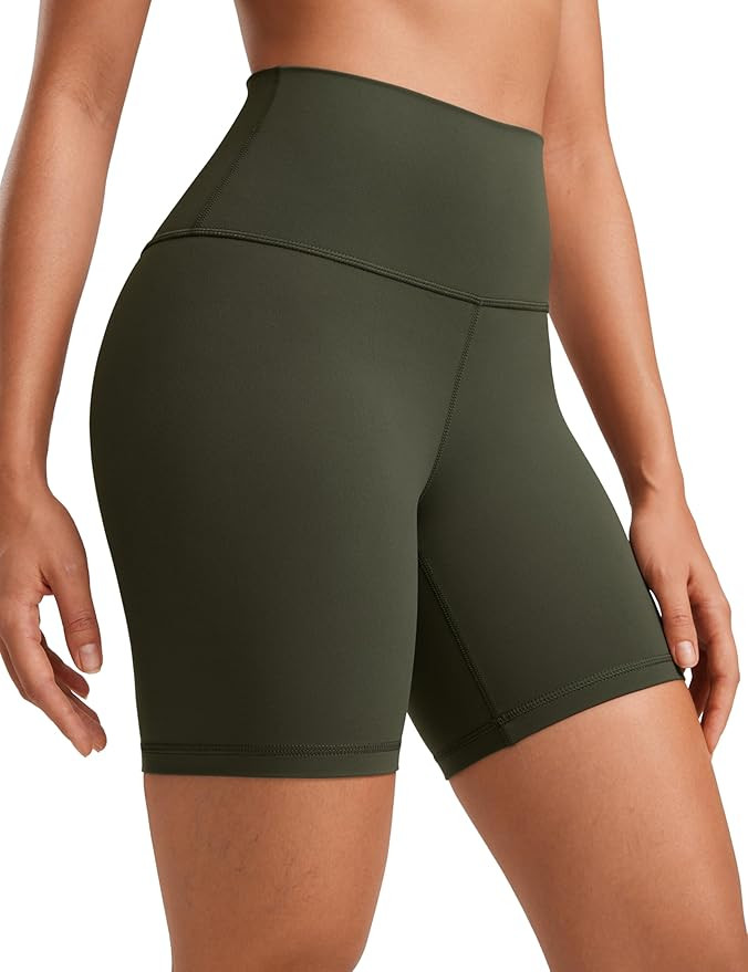CRZ YOGA ButterLuxe Biker Shorts 6" - High Waisted Workout Running Volleyball Spandex Yoga Womens | Amazon (US)