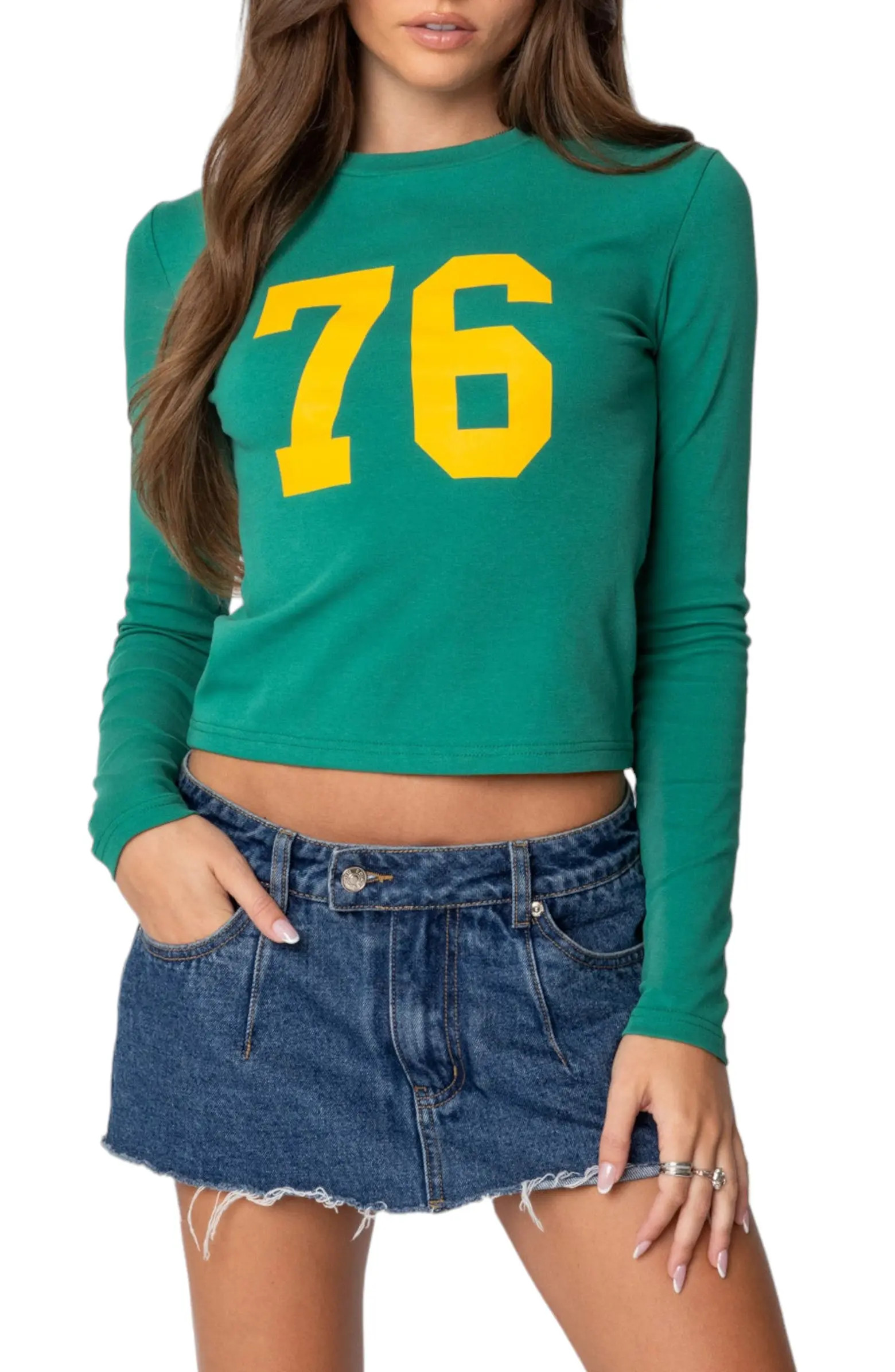 EDIKTED 76 Stretch Cotton Graphic T-Shirt | Nordstrom | Nordstrom
