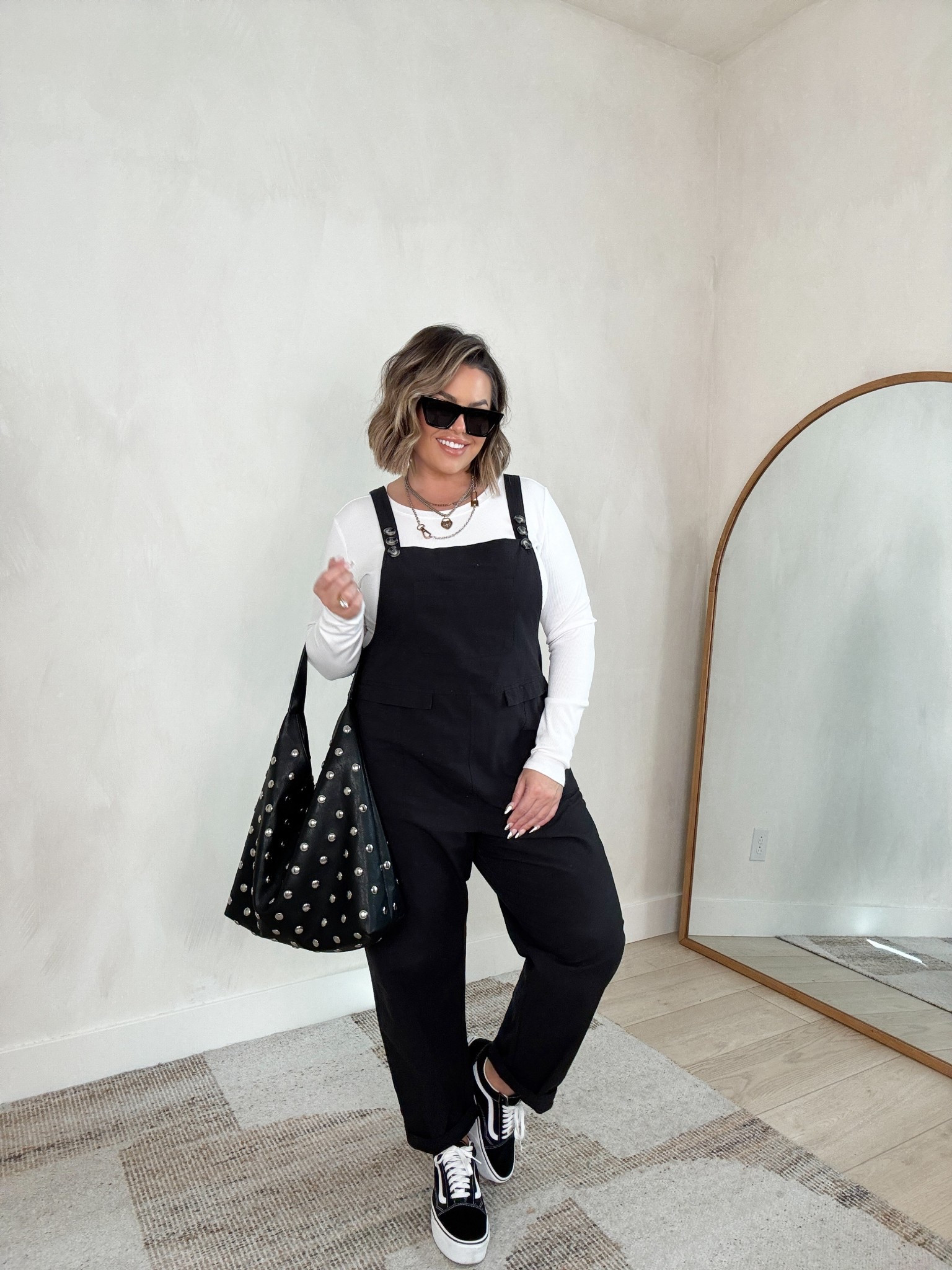 Top and overalls size L 
#amazon #freepeople #vans 

#LTKFindsUnder50 #LTKMidsize #LTKootd