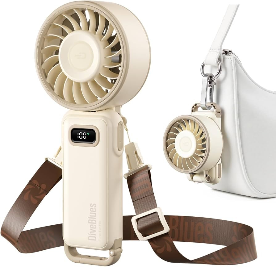 Diveblues Portable Handheld Fan D6036 Cream | Amazon (US)