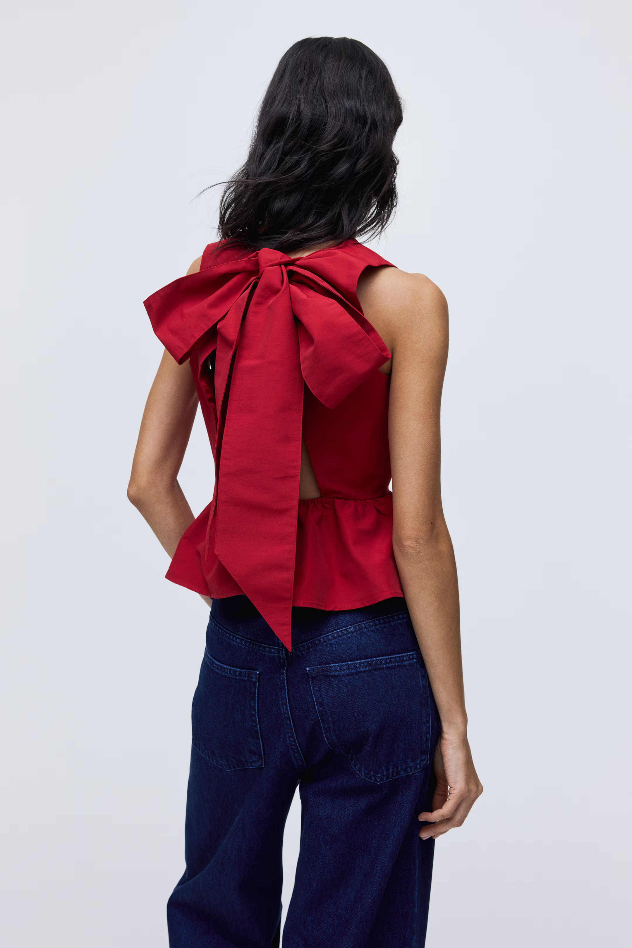 Tie-Detail Peplum Top | H&M (US + CA)