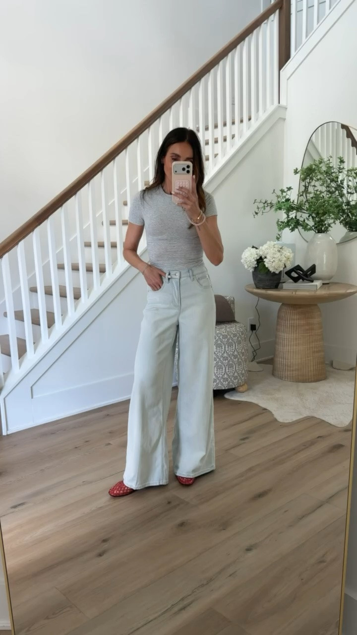 New jeans from Spanx discount code ANNAMXSPANX.

casual chic outfit, wide leg pants outfit, light wash denim, everyday basics, neutral outfit ideas, effortless summer style, casual work outfit, minimalist fashion, elevated casual look, spring summer wardrobe

#LTKootd #LTKSaleAlert #LTKOver40