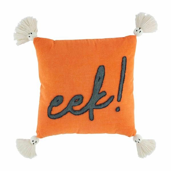 Eek Ghost Tassel Pillow | Mud Pie