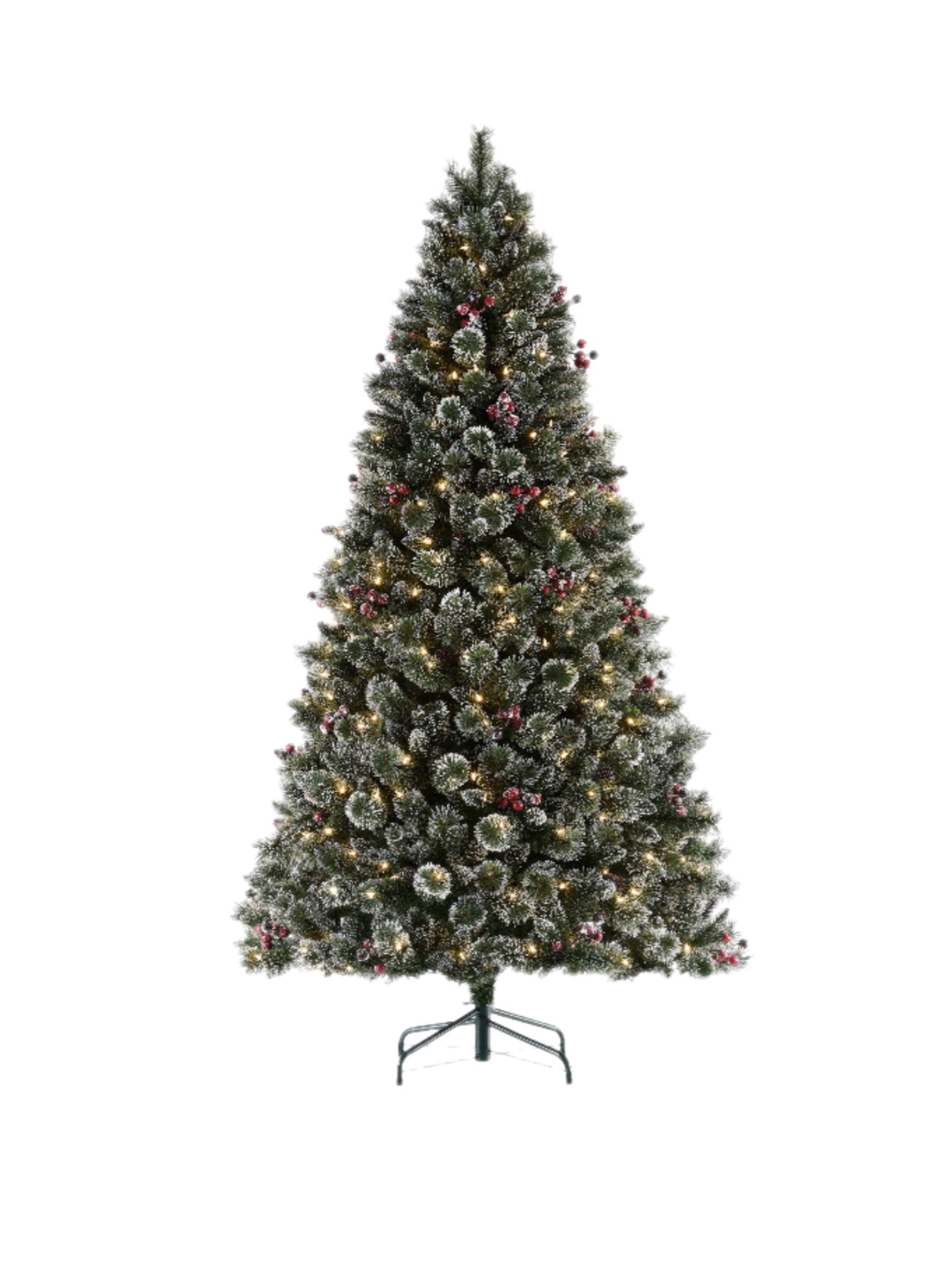 7.5 ft Pre-Lit Glittering Frost Pine Artificial Christmas Tree, 350 LED, Green, by Holiday Time 

#LTKHolidaySale #LTKHoliday #LTKGiftGuide