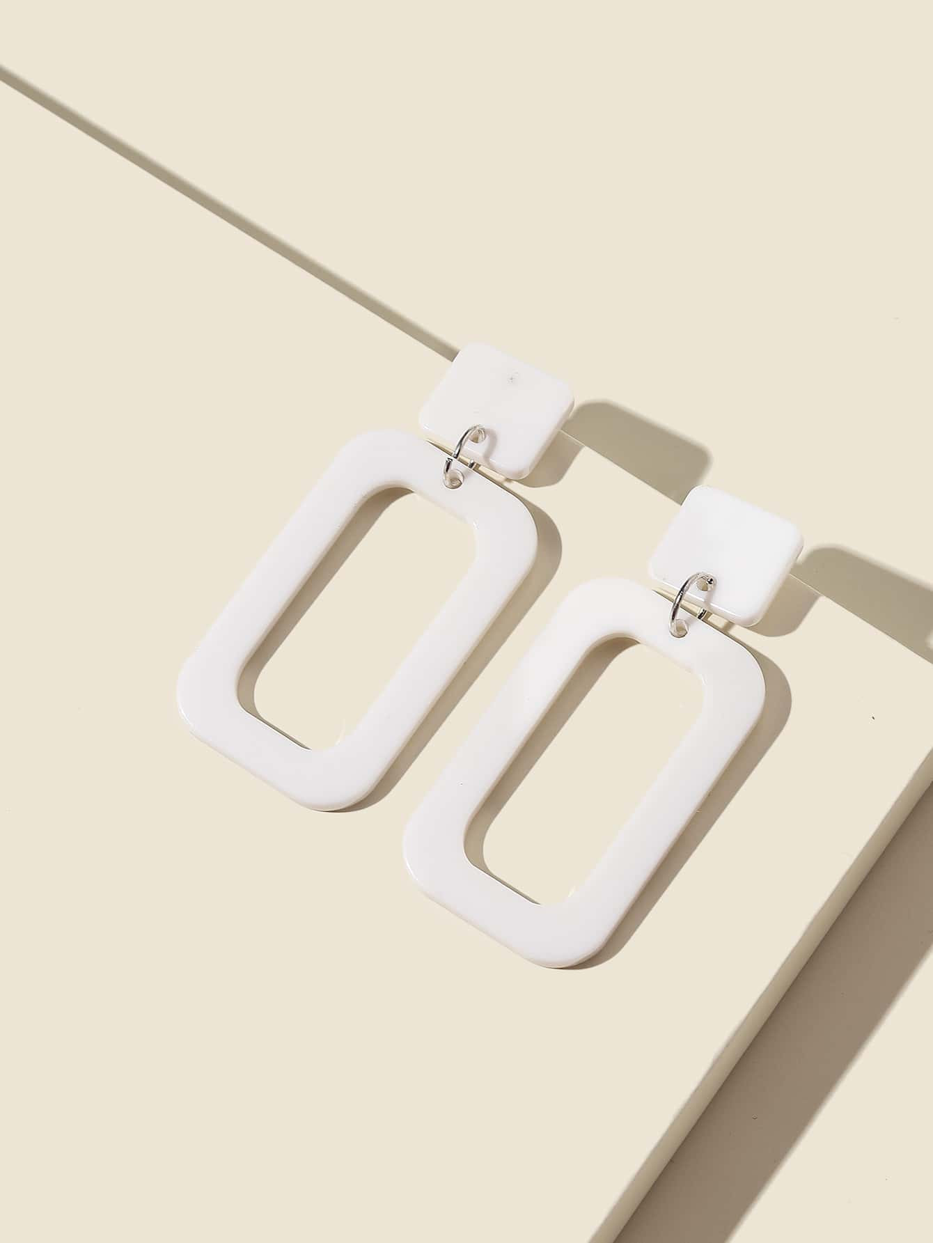 Hollow Out Geo Drop Earrings | SHEIN