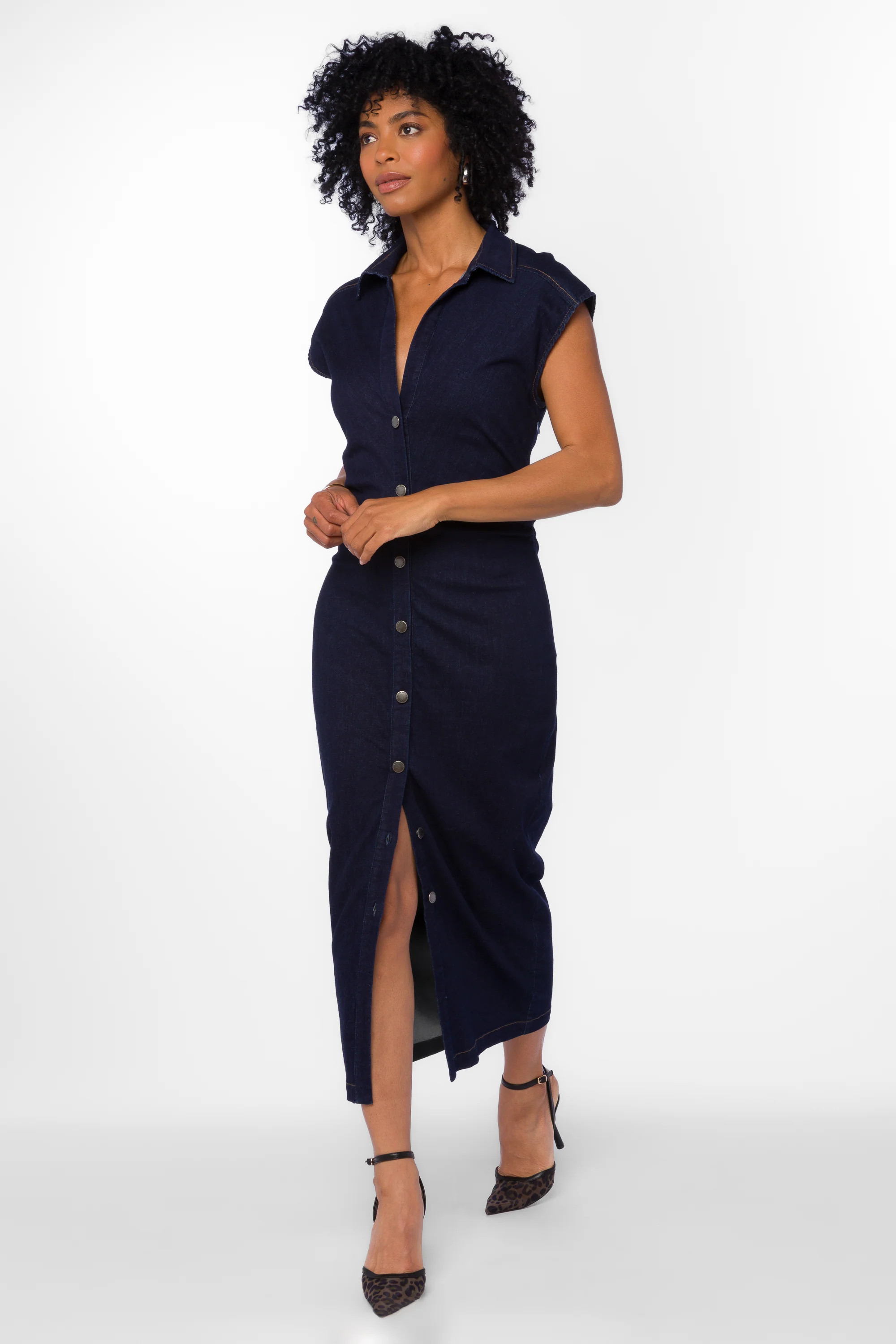 Elle Blue Denim Shirtdress | Velvet Heart Clothing