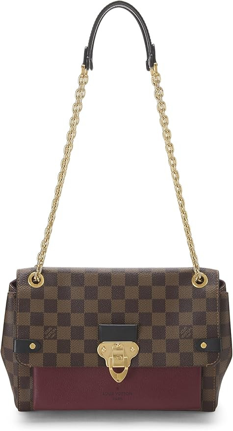 Amazon.com: Louis Vuitton, Pre-Loved Burgundy Damier Ebene Vavin PM NM, Black : Luxury Stores | Amazon (US)