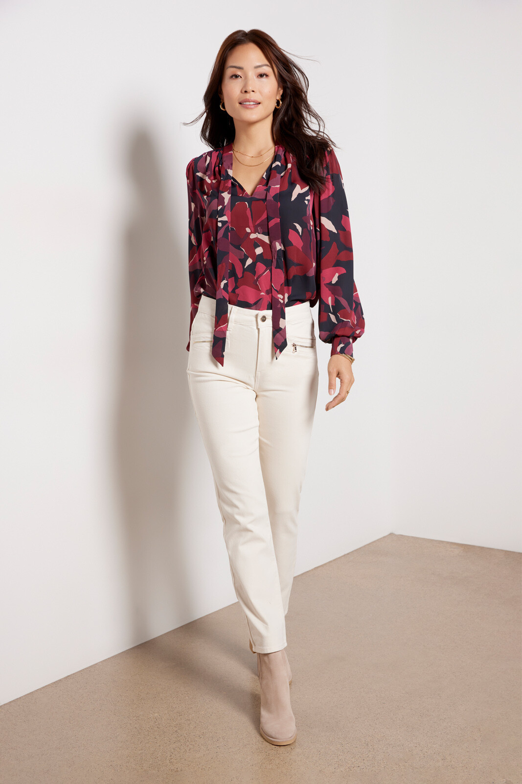 Megan Tie Neck Blouse | Evereve