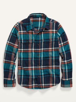 Built-In Flex Flannel Utility Pocket Shirt for Boys | Old Navy (US)