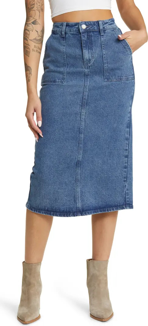 Denim Midi Skirt | Nordstrom