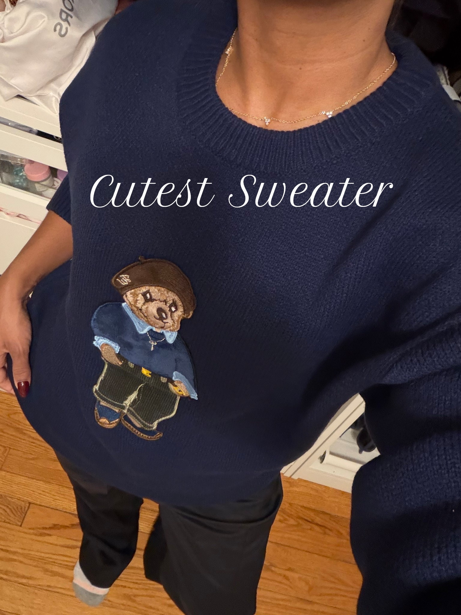 Women bear sweater. Cute and comfy. This is the dupe for the Ralph Lauren

#LTKCyberWeek #LTKStyleTip #LTKGiftGuide