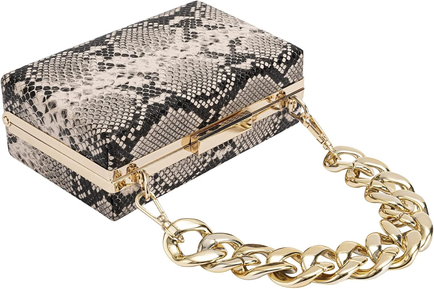Mulian LilY Fashion Snakeskin Purses Bag For Women With Chain Strap Crossbody | Amazon (US)
